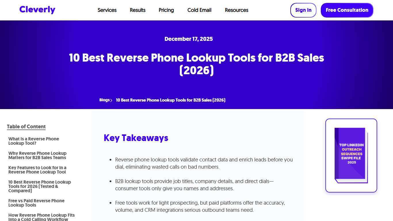 10 Best Reverse Phone Lookup Tools for B2B Sales (2026)